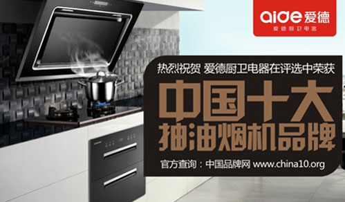 喜訊!愛(ài)德廚衛(wèi)摘獲“中國(guó)十大抽油煙機(jī)品牌”榮耀