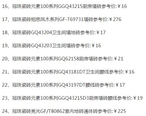 品牌產(chǎn)品|冠珠瓷磚質(zhì)量怎么樣，價(jià)格一覽表是怎樣的